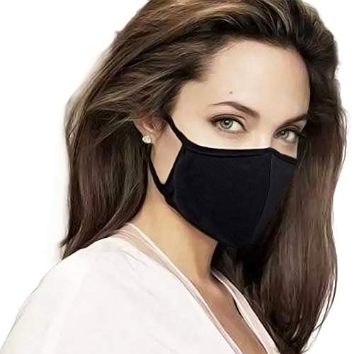 Beatbasic BB-712 8 Pack Black Face Masks, Cotton Mouth Covering Unisex Black Dust Cloth Mask, Washable, Reusable Cloth Fabric Dust Proof thumb #3