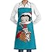 NA Grembiule da Forno Divertente Betty Boop, Grembiuli da Cuoco novità con Tasca per Donna