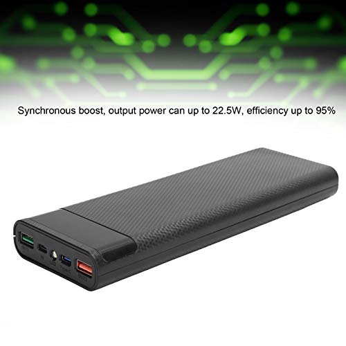Sunydog Zasilacz do Szybkiego ładowania 22,5 W Ultra Kompaktowy Uchwyt na 10 Sztuk Akumulatorów, Czarny