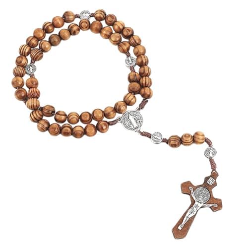 Terço Sagrado em Carvalho Europeu – "Maximum Protection" – 56 cm –– Fé, Proteção e Durabilidade
