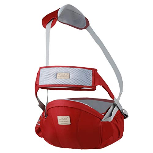 Baby Hüftsitz Ergonomische mit Sicherheitsgurt Schutz,Reine Baumwolle Leicht und atmungsaktiv,Ergonomischer Leichte Taille Hocker Baby Hüftsitz für 3-36 Monate