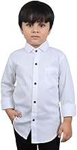 Boys Cotton Blend Solid Full Sleeve Shirt with Spread Collar ? Casual Shirt for Kids