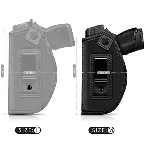 Gun Holster For Women/Men, Universal Iwb Holsters For Concealed Carry, Pistols Holster Right/Left Handed, Fits S&W M&P Shield 9/40 9Mm P320 Glock 17 19 26 27 42 43, Similar Handguns #TOP2