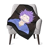 JIANYU Bnha Shinsou Hitoshi Manta de bebé Manta Estampada súper Suave Manta receptora para niños niñas, Cochecito, Cuna, recién Nacidos, recepción