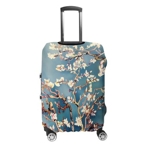 Luggage Cover Elastic Suitcase Cover Anti-Scratch Suitcase Covers Travel Pale White Flowers Luggage Covers Luggages Protector for Travel Adult Luggages Decorative 18-32 Inch4