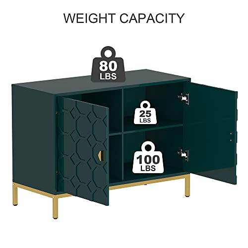 Boyel Living Sideboard Cabinet, Freestanding Storage Cabinet 2-Door Accent Cabinet For Living Room, Hallway, Entryway Or Kitchen (Green) #TOP3