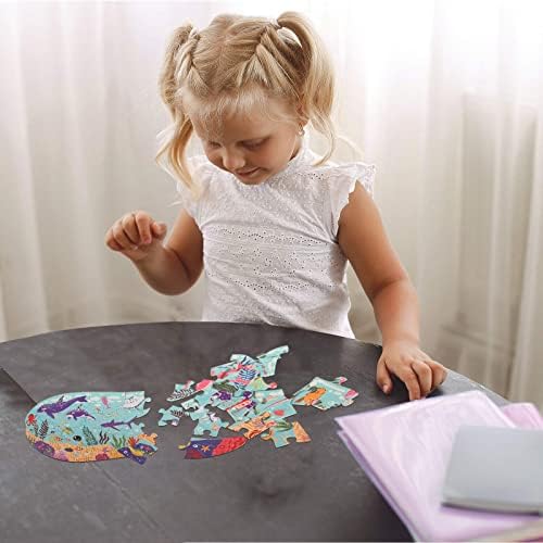 Jigsaw Puzzles for Kids Ages 4-8, 8-10, 50 Pieces Whale Animal Shaped Floor Puzzles for Kids, 6 7 8 9 10-Year-Old Girls Boys Gifts, Toys for 5-7 Girls Boys Gifts 6 41bINd575RL. AC