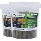 2x Koi Sticks 1L (120g) - Schwimmendes Koifutter - Handzahm Füttern - Mit Hagebutte und Vitamin C - Leicht verdauliche Fischstäbchen - 1 Liter - ± 40 Sticks (120g) - Ideal zum Handzahm machen