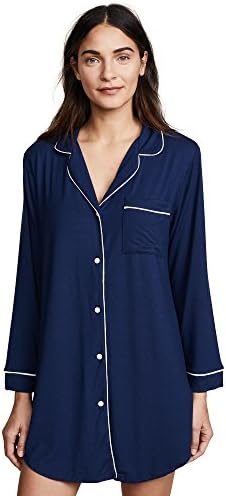 Eberjey Gisele Classic Women's Pajama Sleepshirt Navy/Ivory