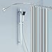 SJASD Barra De Cortina Ducha Esquina ​en Forma L,Acero Inoxidable Barra Baño Curvada Barra para Ducha Extensible para Montaje De Pared Apto para Vestuarios,60~80 X 60~80 cm