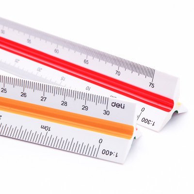 2Pcs 30cm Metric Engineering Architectural Mechanical Drafting Ruler,12 rulers in Total,Aluminium:Small Proportion,Plastic:Large Proportion.