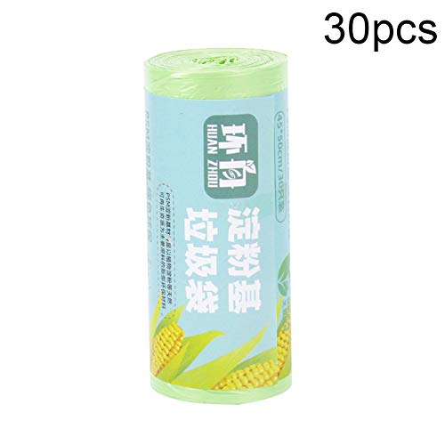 Monterey 30Pcs Home Office Disposable Thicken Trash Rubbish Pouch Holder Garbage Waste Bag - Green 30pcs