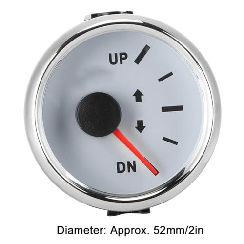 Indicador de trim de 0-190 ohm para motor marino con bisel plata de 52mm 3