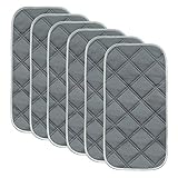 Sunny zzzZZ 6 Pack Baby Waterproof Changing Pad Liners - Quilted Thicker Ultra Soft Changing Table Cover Liners - Durable & Easy to Clean - Grey - 23