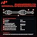 A-Premium Pair (2) Front CV Axle Half Shafts Assembly Compatible with Hyundai Sonata 2011 2012 2013 2014, L4 2.4L Gas, Automatic Transmission, Driver and Passenger Side