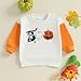 FYBITBO Toddler Boys Halloween Outfit Baby Sweatshirt Romper Pumpkin Long Sleeve Bubble Bodysuit Cute Fall Winter Clothes (Orange, 4-5T)