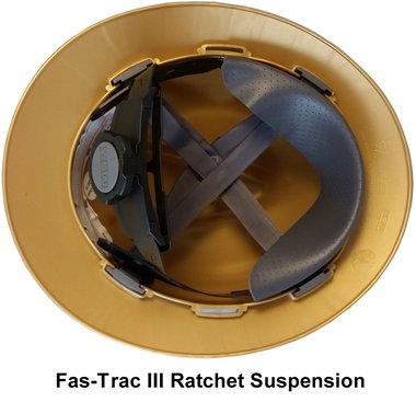 Msa V Full Brim Hard Hats W/ Fastrac Iii Suspensions With Handy Tote Bag - Gold #TOP3