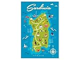 Póster de turismo en Cerdeña - Made in France - Póster único 60 x 90 cm