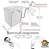 Mangueira de Entrada Máquina de Lavar 1 Metro com Filtro Universal - Original – Compatível Brastemp Electrolux Consul Tanquinho Lava Louças – Mangueira Lavadora Reforçada Conexão 3/4 #3