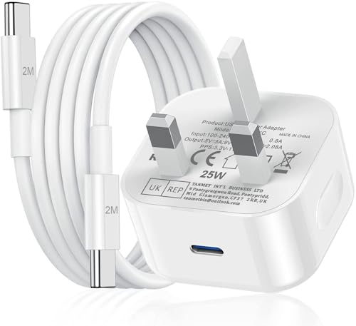 iPad Charger 2M Apple iPad USB C Fast Charger Cable and Plug 25W Charge for i Pad Pro 12.9 11 13 inch 4th 5th 6th M4 2024 Generation/Air 10.9 4-7 Gen M2 M3/Mini 6 A17 Pro/Pad 10th A16 11th 2025-2022