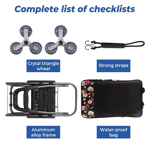 Einkaufstrolley Treppensteiger, Einkaufswagen kaufstrolleyn Klappbar mit Abnehmbarer Oxford-Tasche Einkaufshilfe mit… – Bild 7