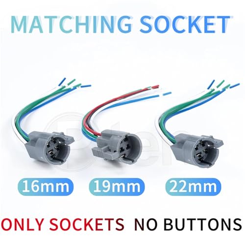 Interrupteur bouton d'arrêt d'urgence 16mm avec socket et réinitialisation rotation - 2