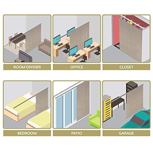 Nile 5-Panel Single Rail Panel Track Extendable 58"-110" W x 94" H, Panel Width 23.5"