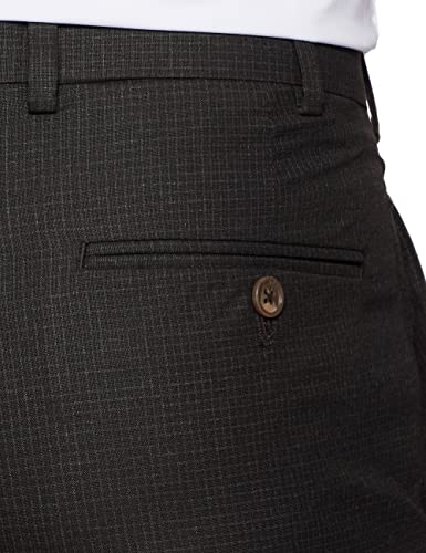 Image of Park Avenue Men Men's PLEATLESS Smart FIT Dark Brown Formal Trouser