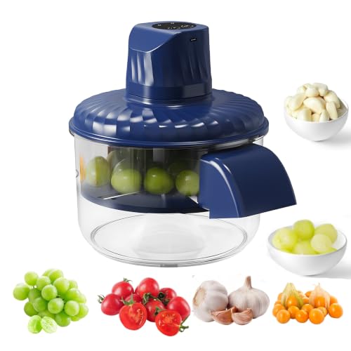 Les-Theresa Éplucheur de fruits, éplucheur automatique de légumes 1500 mAh électrique facile à utiliser pour la cuisine, les raisins, l'ail, la tomate, la cerise