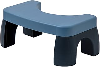 DOITOOL Folding Toilet Stool Foldable Poop Stool Bathroom Potty Step Stool Sitting Posture Footstool Squatting Stool Blue