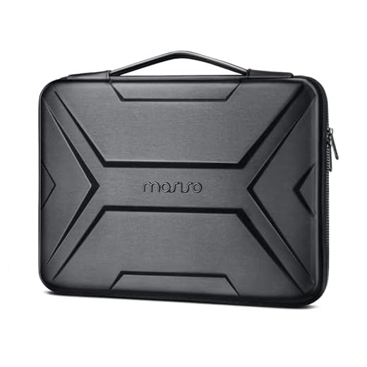 MOSISO Housse Rigide Ordinateur 15-16 Pouces, Étui 15,6 Pouces Étanche Antichoc Compatible avec MacBook HP Dell, Sac Transport EVA Géométrique Artistique avec Poignée,Noir