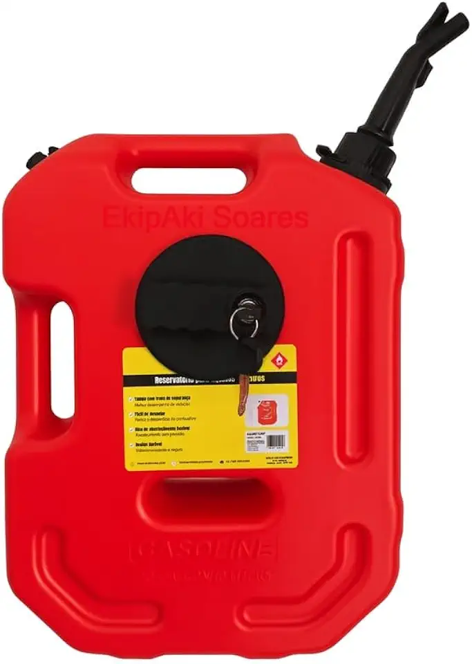 Galão de Gasolina 10L Com Suporte de Trava Com Chave Para Moto, Jeep, Quadriciclo, Jet Sky.