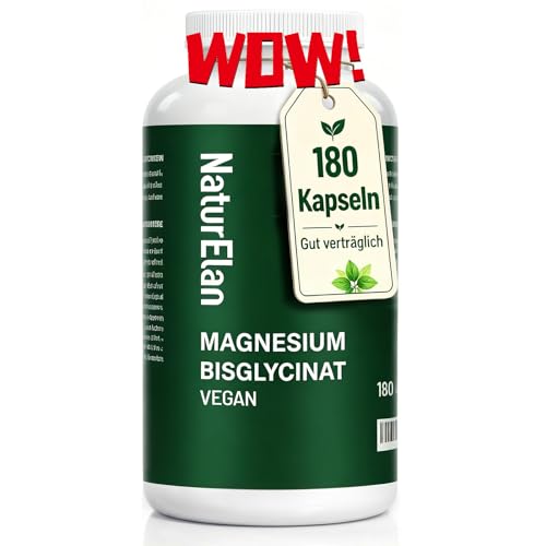 Magnesium Bisglycinat Hochdosiert - 300mg Magnesium pro Tagesdosis, Vegan