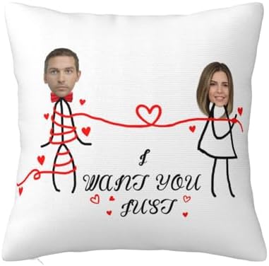 Naispanda Personalised Photo Pillow Cushion Cover (30x30cm) Double-Sided Printing Custom Throw Pillow with Image/Text, DIY Wedding Keepsake, Birthday Gift