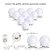 10 Bulbs Dimmable Lights Stick On, 3 Colors Makeup Light, Vanity Lighting Fixtures for Hollywood Mirror(No Mirror Included)