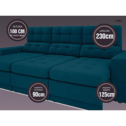 Sofá 4 Lugares Jobim Retrátil e Reclinável Royal 2,30m