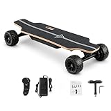 Elektrisches Longboard Skateboard Dual-Antrieb, 105 mm Komfort-Räder, LCD-Fernbedienung, Ahorn-Deck 83×21 cm, 150 kg Maximalgewicht, Perfekt für Freizeit, Campus & Outdoor-Touren