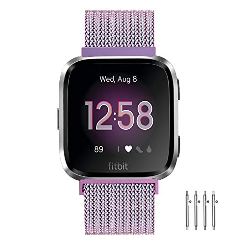 Meikeio poh Fitbit Versa/Versa Lite Edition/Versa 2ɑΉ XeXX`[^uXbg L