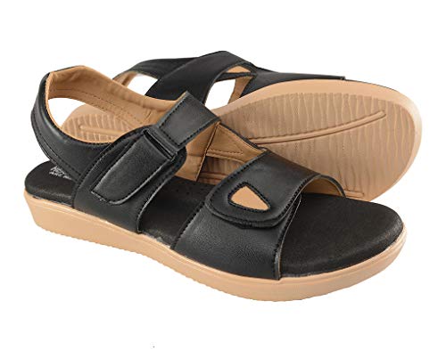 Image of HEALTH FIT Extra Soft Ortho Care Diabetic & Orthopedic Sandal /Doctor Sandal Footwear with Arch Support Women Brown