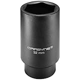CARBYNE 1/2-Inch Drive 32 mm Deep Impact Socket, 6-Point | Chrome Molybdenum Steel | Axle Nut Socket