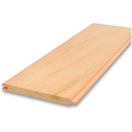 Amazon レッドシダー 米杉 無垢羽目板 パネリング 本実v溝 無節 無塗装 8xx2130mm 6枚入 壁材 天井 腰壁 外壁 軒天 羽目板 幅木