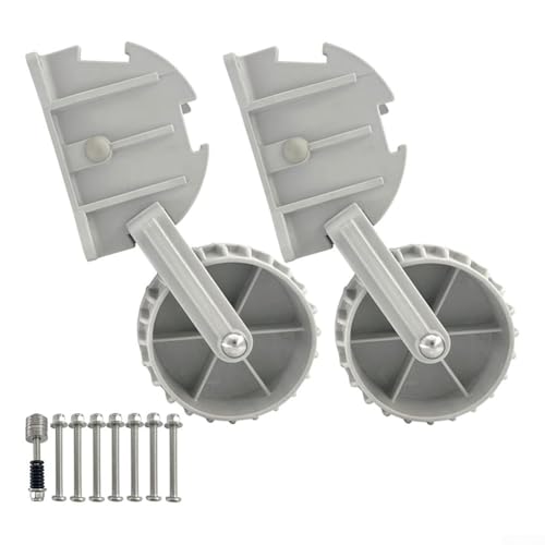 Bulevisiter Ruedas retráctiles abatibles, ruedas de lanzamiento de barco de nailon para barcos pequeños de hasta 12 pies, par con accesorios de tornillo