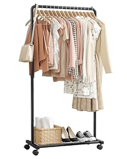 HEAVY-DUTY DESIGN: Sakugi garment rack is made from premium metal, which enables this heavy-duty clothes rack to support up to 82 pounds of weight. The structure of this clothes rack is designed for safety and stability, allowing you to hang your clo...