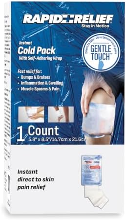 Rapid Relief 인스턴트 콜드 팩, 자체 접착 랩 통증 완화, 1개입 — 사진 7