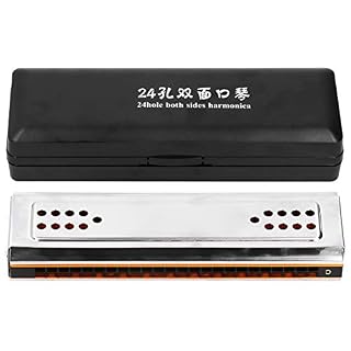 Tremolo Harmonica 24 trous, Tremolo Harmonica 24 trous CandG Key Double face avec boîte Instrument de musique pour… - Les Beatles, Paul McCartney, John Lennon, RIngo Starr, George Harrison