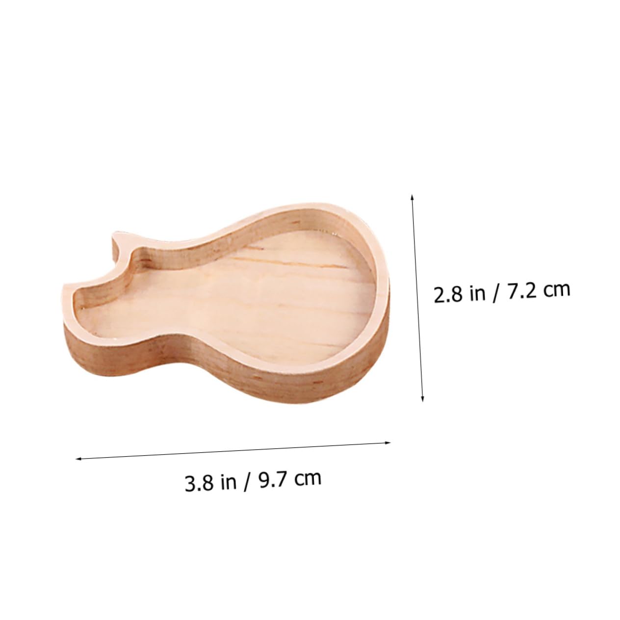 ifundom Estuche para Púas de Guitarra Forma de Guitarra, Madera de Arce, 3 Púas, Adecuado para Regalos Musicales