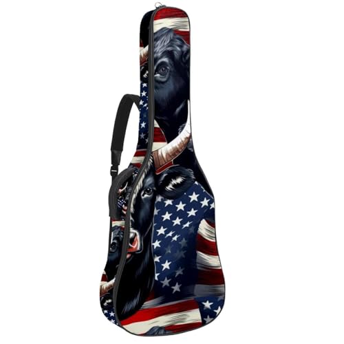 Sac pour guitare acoustique étanche 40/41/42 pouces motif drapeau américain multicolore