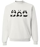 No Evil Pandas by Royce Crewneck Sweatshirt