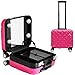 Produktbild Kosmetikkoffer Beauty Case/Trolley/Koffer/Box Mit 4 LED Birnen Spiegel Für Nagellacke, Kosmetika Und Schmuck,A