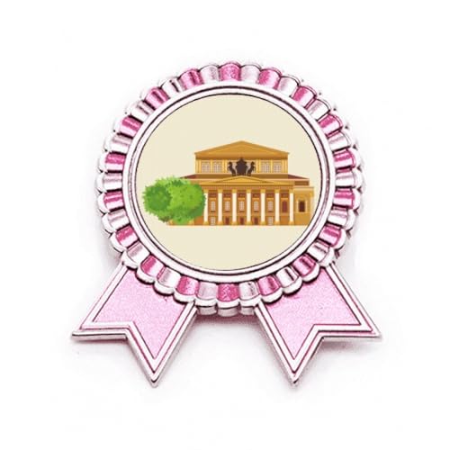Broche nationale russe rose en métal M pour sublimer vos vestes et costumes de cérémonie